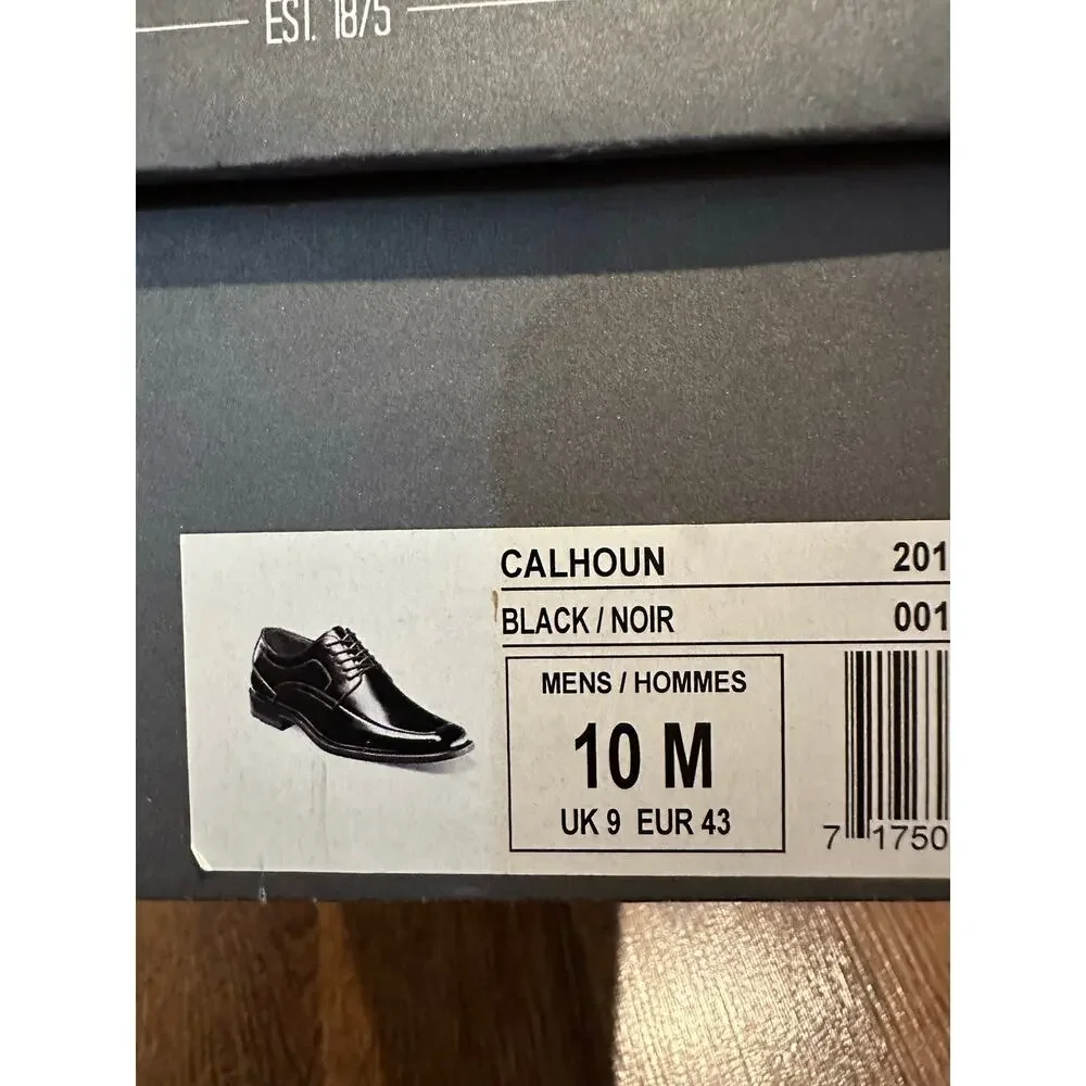 Stacy Adams Calhoun Moc Toe Lace-Up Oxford Dress Shoes Men’s Size 10 Black